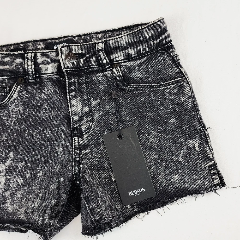 Hudson Kids Mid Rise Dark Wash Jeans Shorts